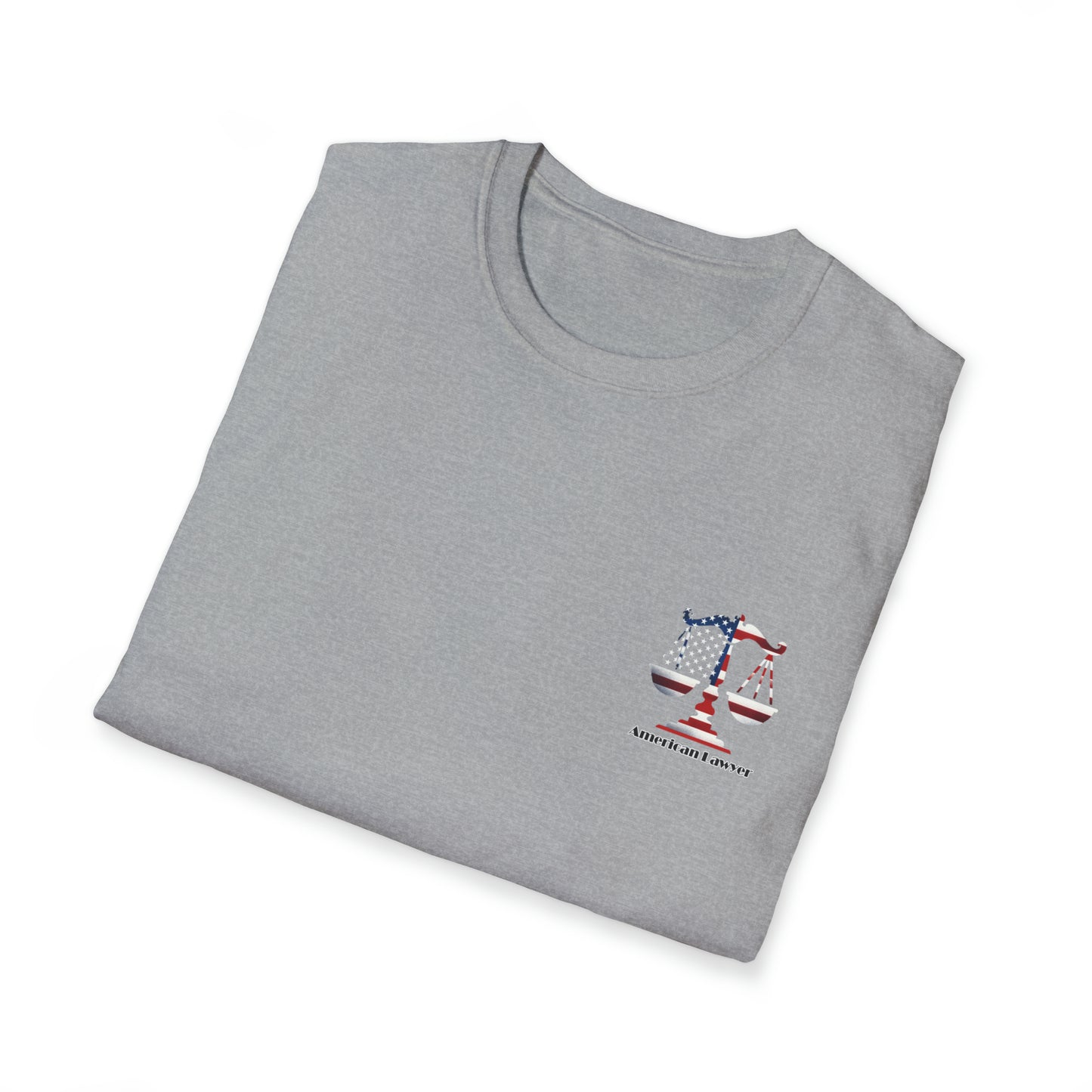 Red, White & Blue Scales of Justice - Unisex Softstyle T-Shirt