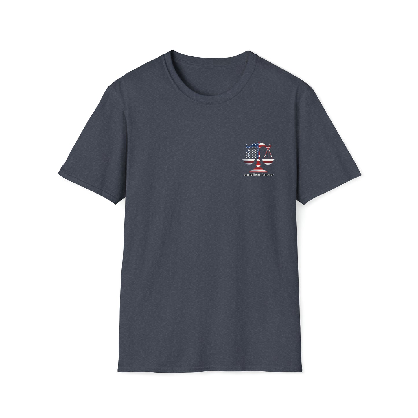 Red, White & Blue Scales of Justice - Unisex Softstyle T-Shirt
