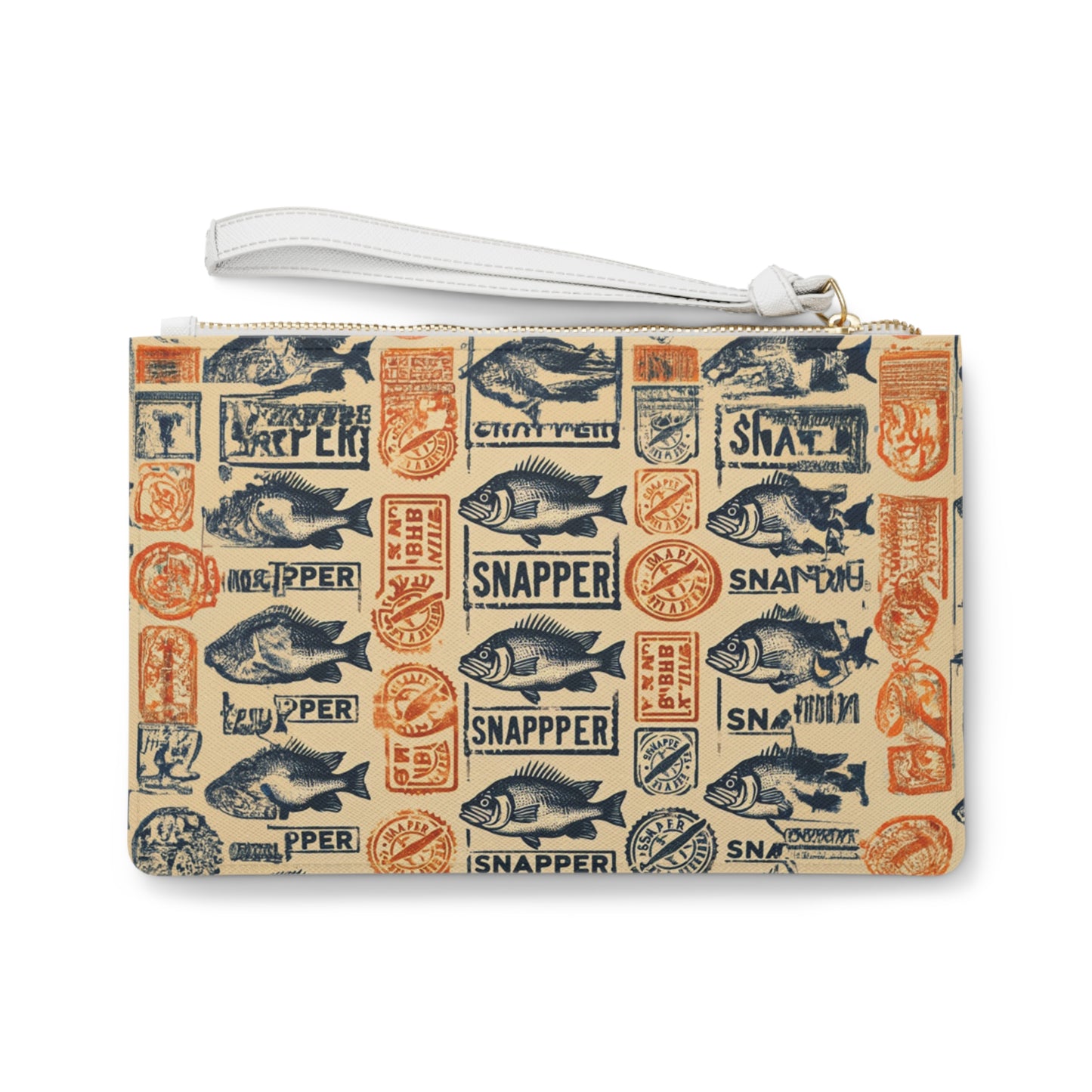 "Snapper Stamps" Clutch Bag