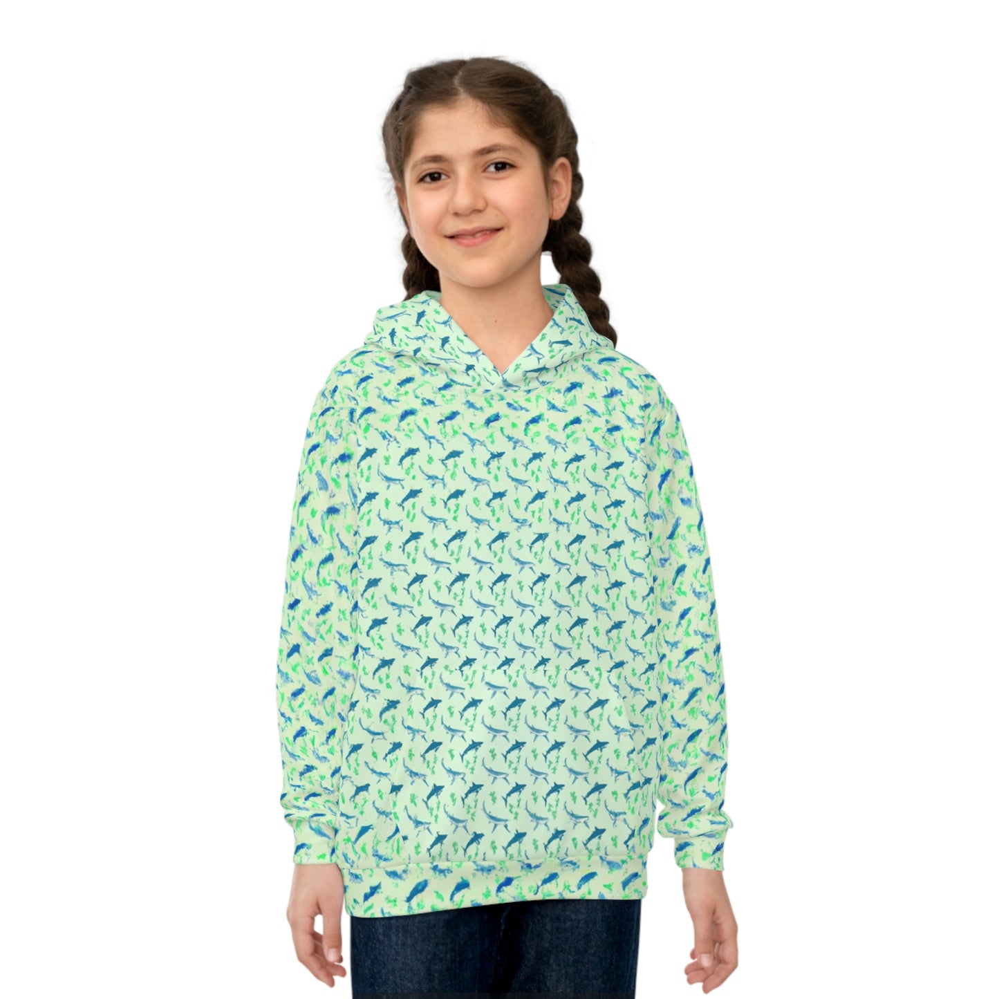 Micro Sharks Children's Hoodie (AOP)