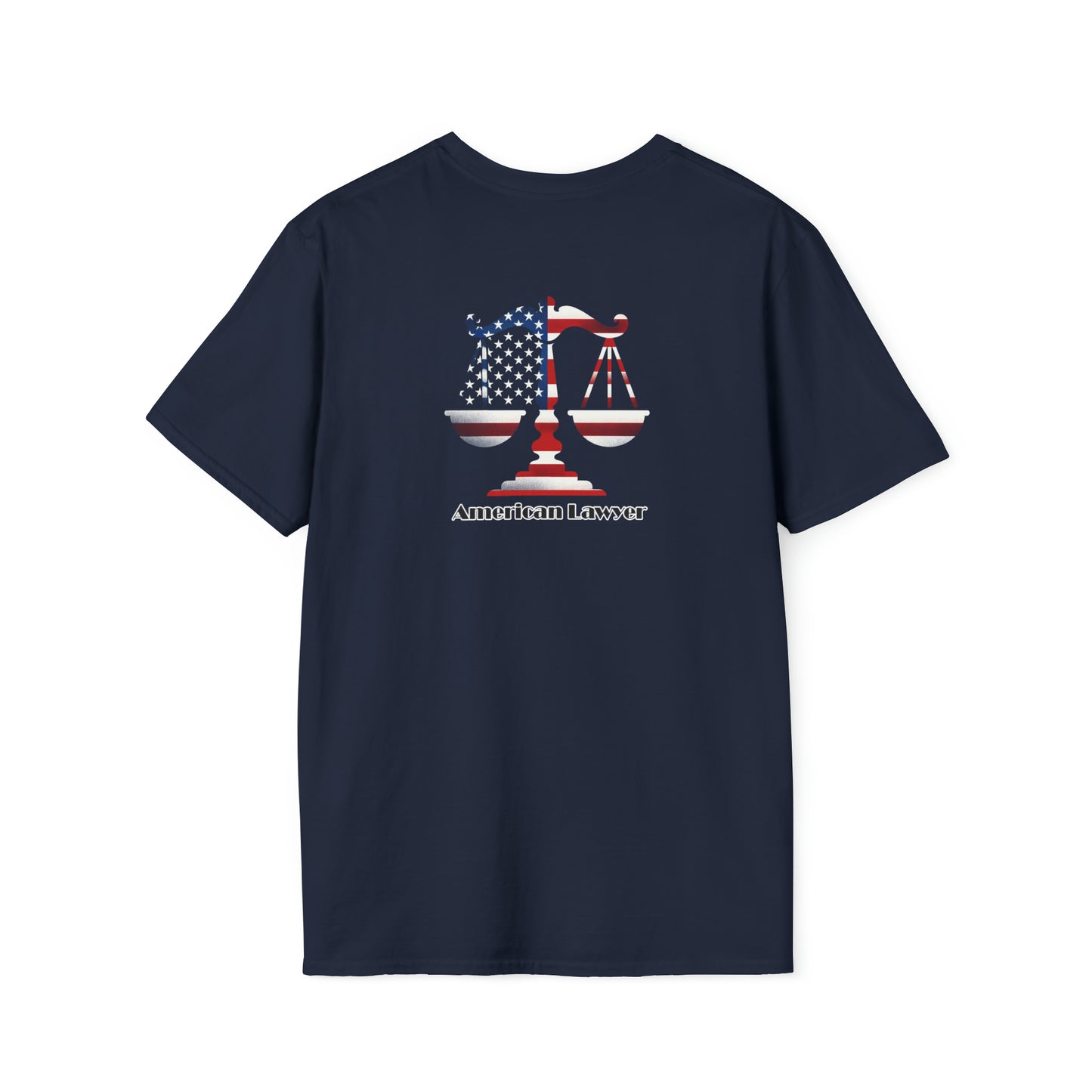 Red, White & Blue Scales of Justice - Unisex Softstyle T-Shirt