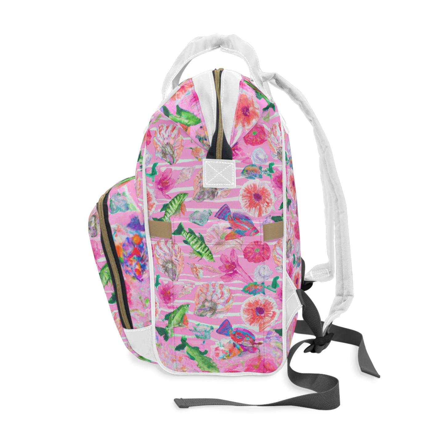 "Pink Florida Keys" Multifunctional Backpack
