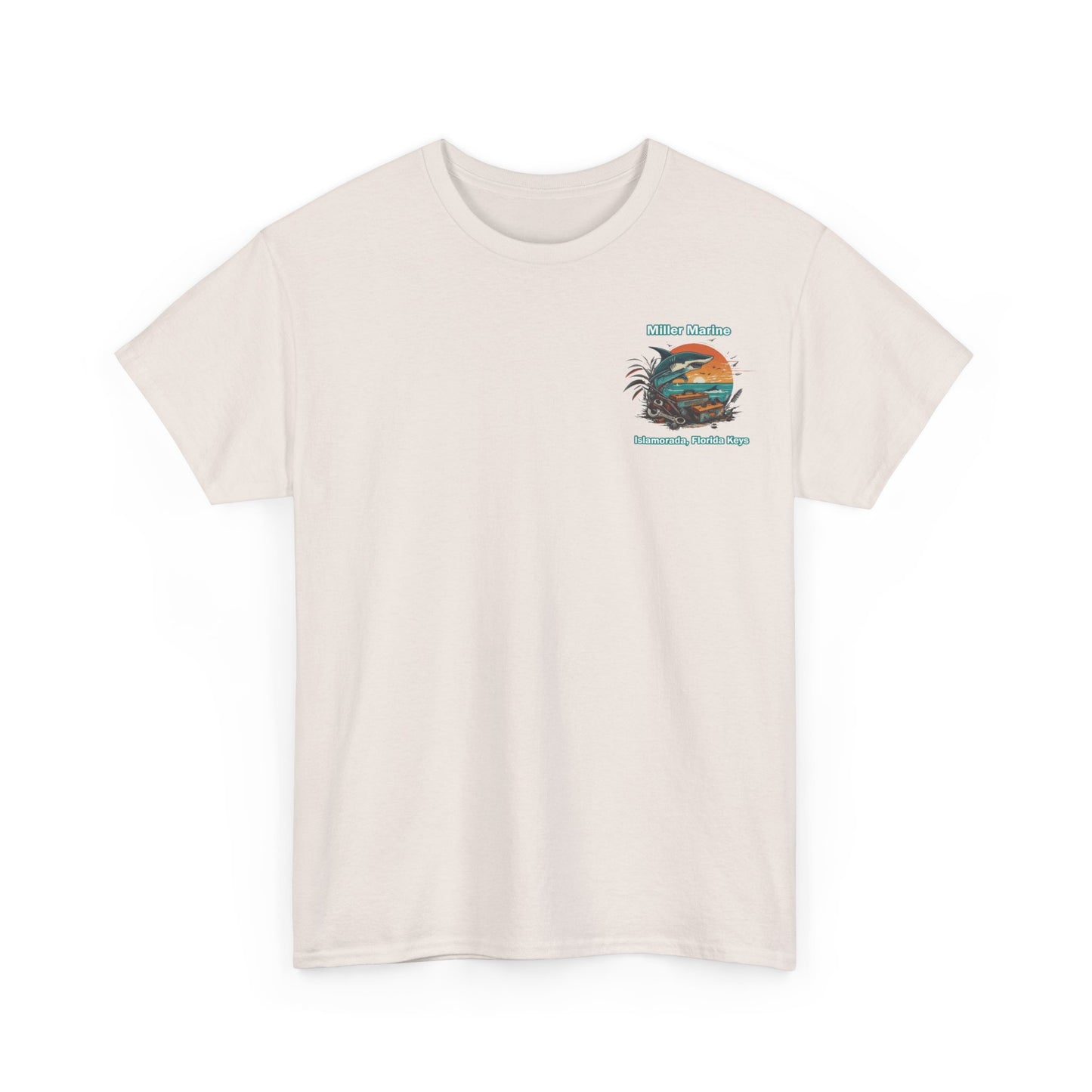 Vintage Feel Miller Marine Tee - Fireball Sunset - Unisex Heavy Cotton Tee