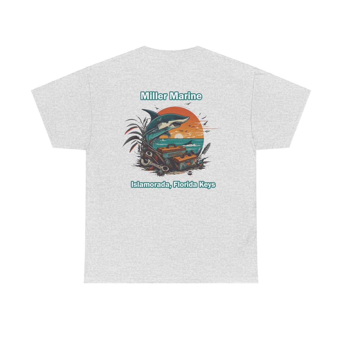 Vintage Feel Miller Marine Tee - Fireball Sunset - Unisex Heavy Cotton Tee