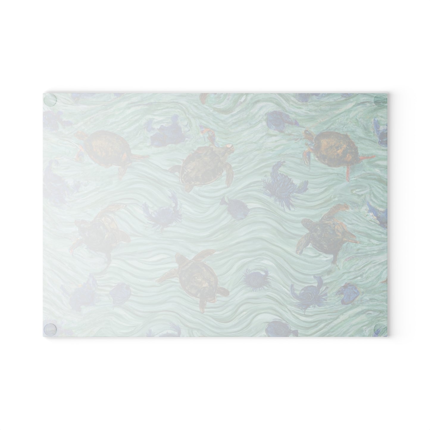 "Turtle Stew" Glass Cutting Board