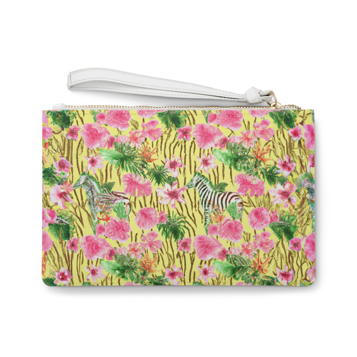 "Yellow Zebras" Clutch Bag