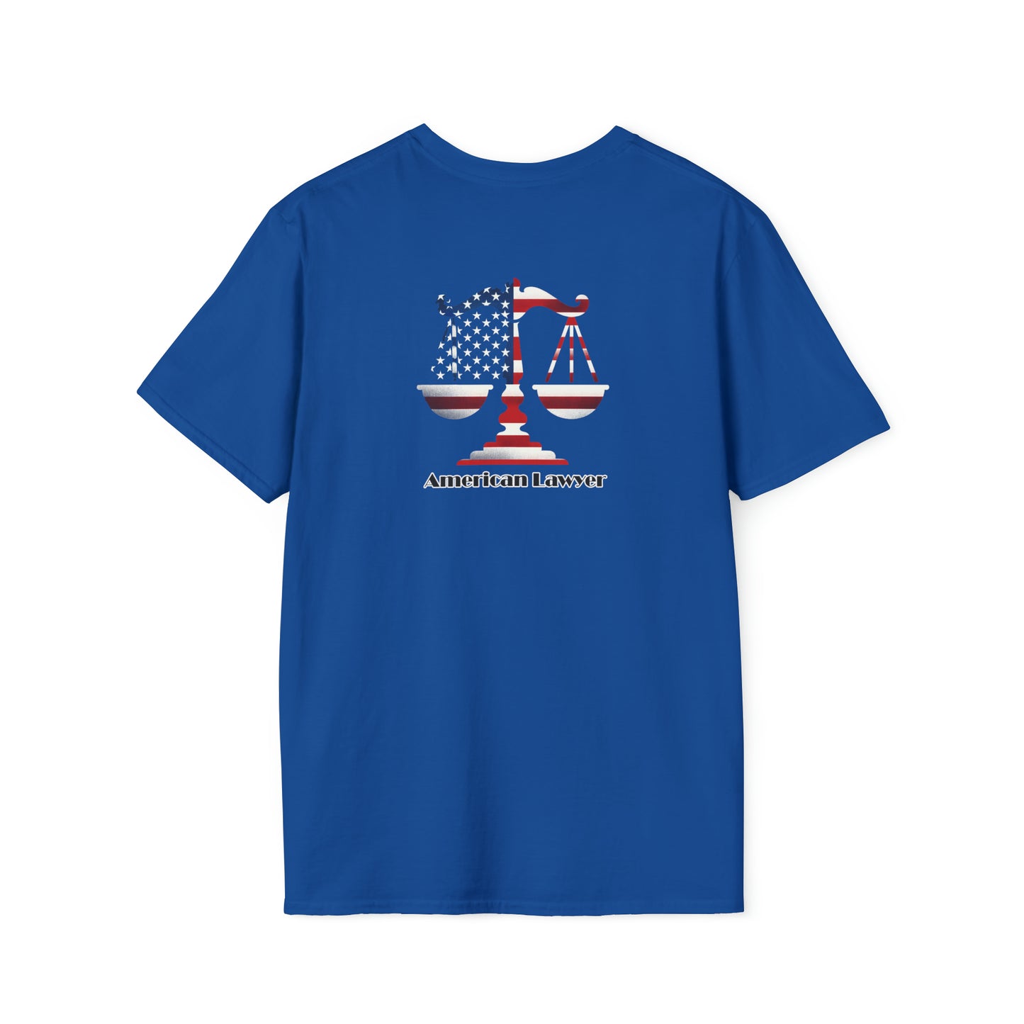 Red, White & Blue Scales of Justice - Unisex Softstyle T-Shirt