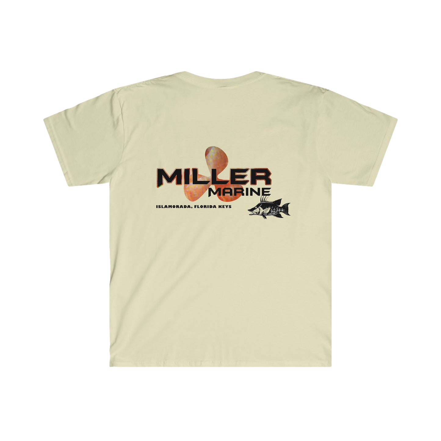 Miller Marine Hog Fish Logo "the Chase" - Unisex Softstyle T-Shirt