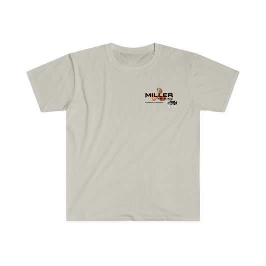 Miller Marine Hog Fish Logo "the Chase" - Unisex Softstyle T-Shirt