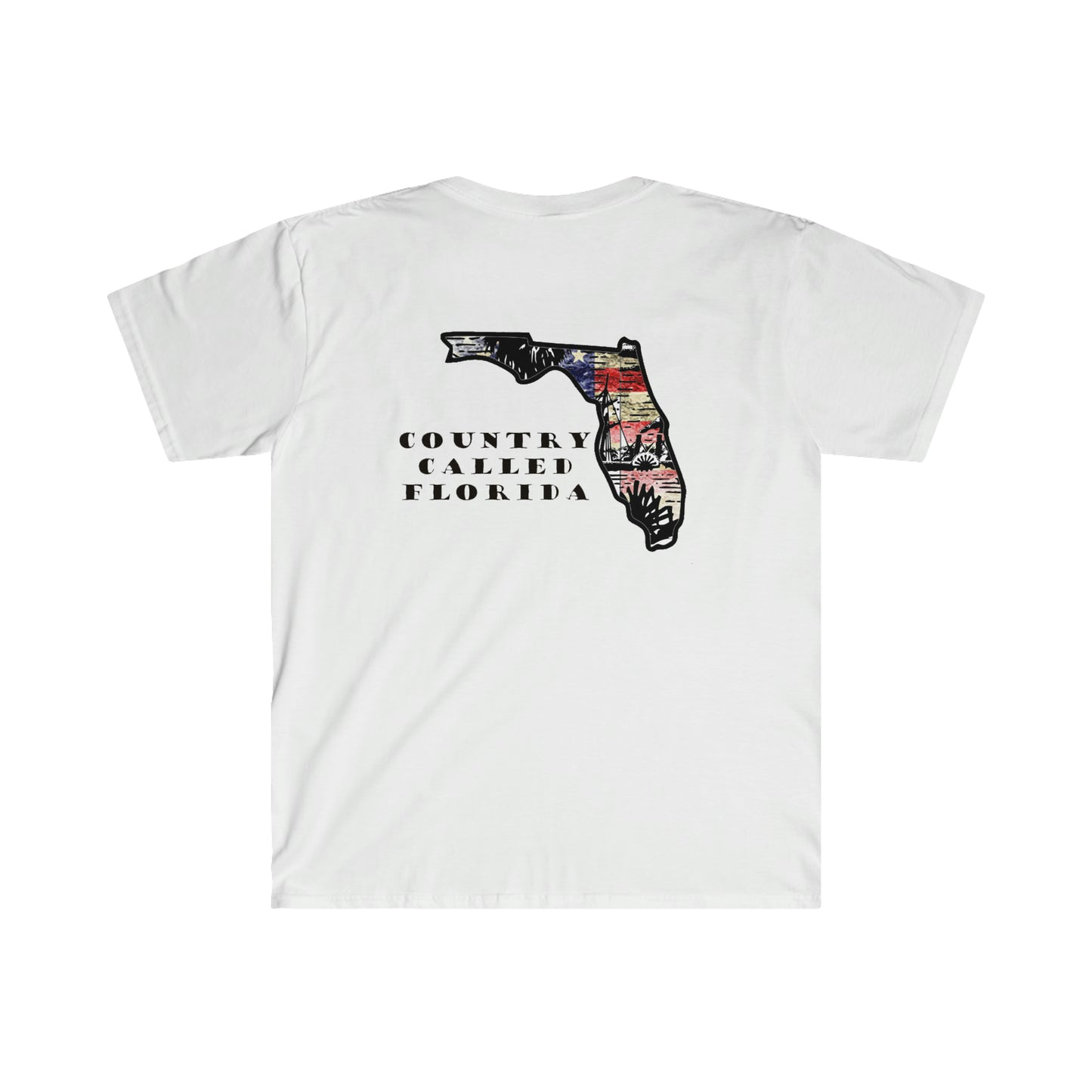 "Country Called Florida" American Flag Theme - Unisex Softstyle T-Shirt