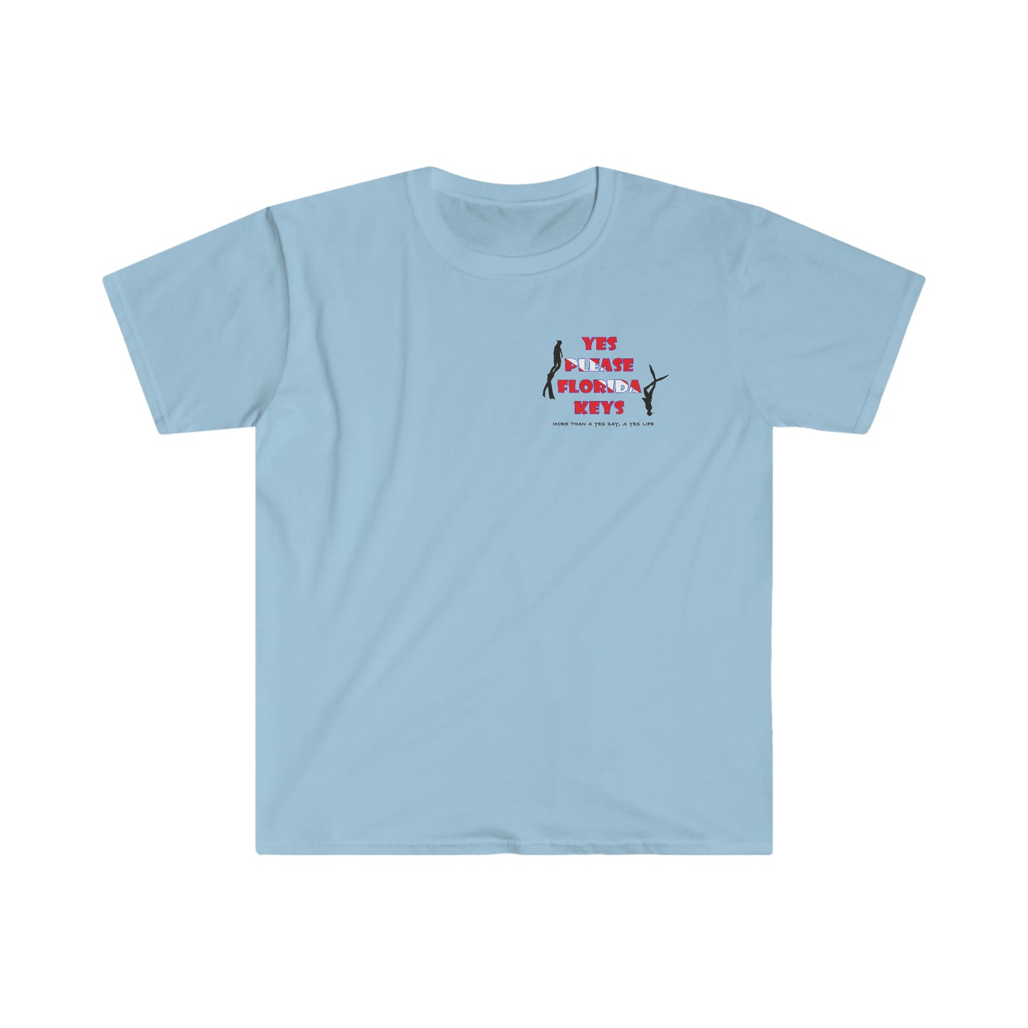 "Yes Please Florida Keys" Diver Down Theme - Unisex Softstyle T-Shirt