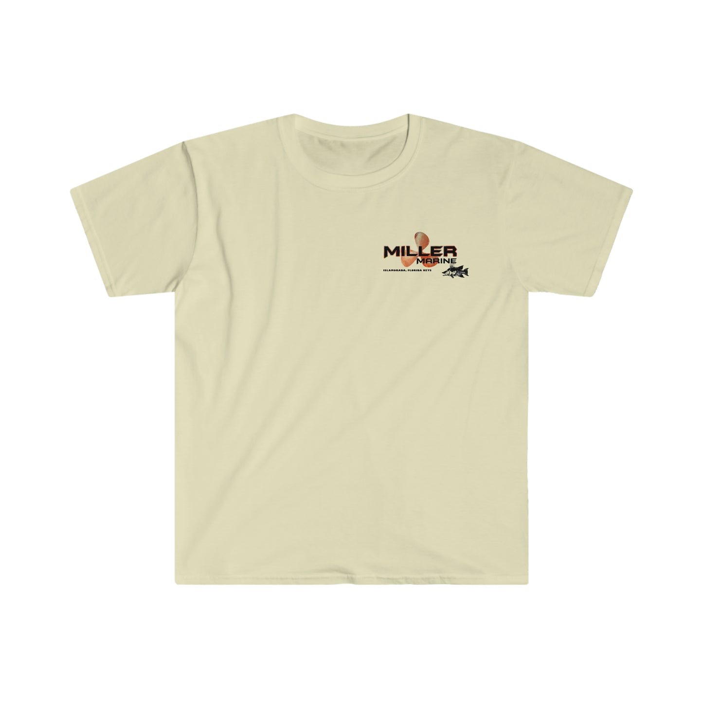 Miller Marine Hog Fish Logo "the Chase" - Unisex Softstyle T-Shirt