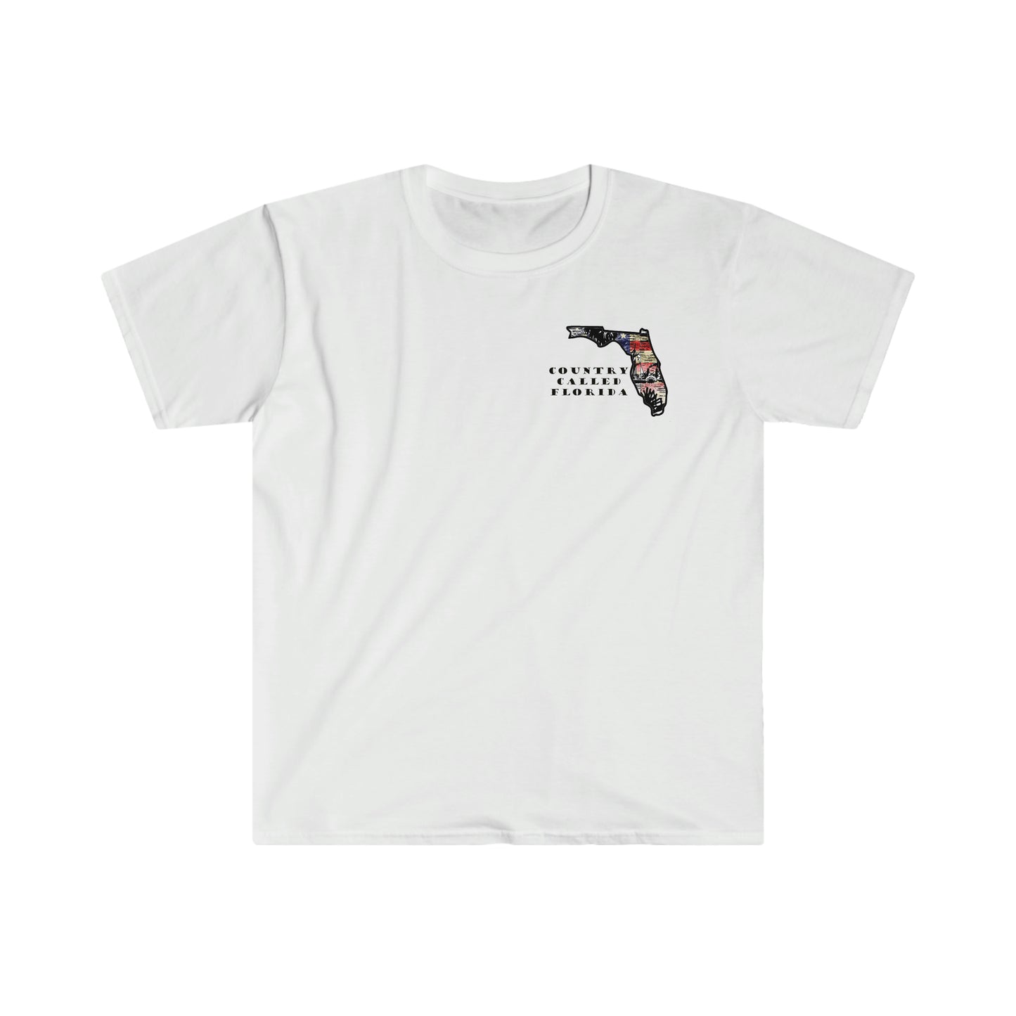 "Country Called Florida" American Flag Theme - Unisex Softstyle T-Shirt