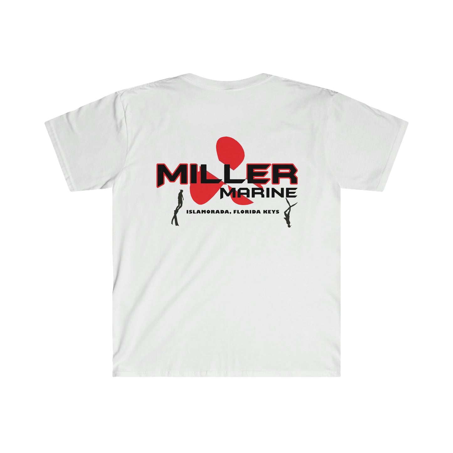 Miller Marine Diver Down Theme "the Scott Black" - Unisex Softstyle T-Shirt