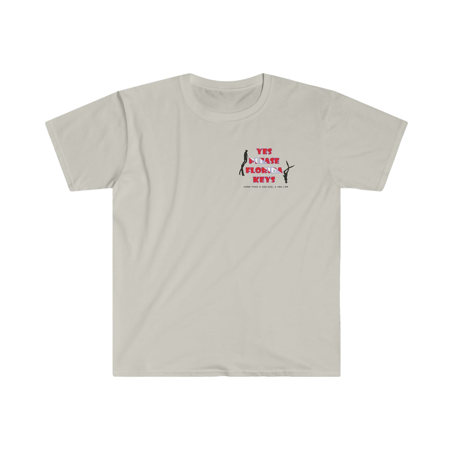 "Yes Please Florida Keys" Diver Down Theme - Unisex Softstyle T-Shirt